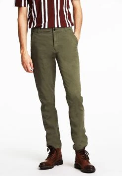 Lindbergh Slim Fit Superflex Pants - Chinos - Dk Army