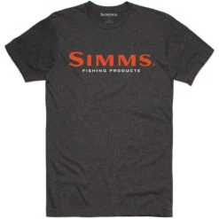 Men's Simms Logo T-Shirt -Winter Menswear Store 12803 086 P 1 Ms Simms Logo Tee Charcoal Heather Front