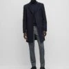 Boss H-Hyde-234 - Classic Coat - Dark Blue Four