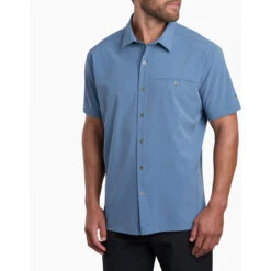 KUHL Men's Renegade Shirt -Winter Menswear Store 3069 Renegade SS Blue Cove Front 1