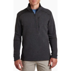 KUHL Men's Interceptr 1/4 Zip -Winter Menswear Store 3185 Interceptr Qtr Zip Steel Front
