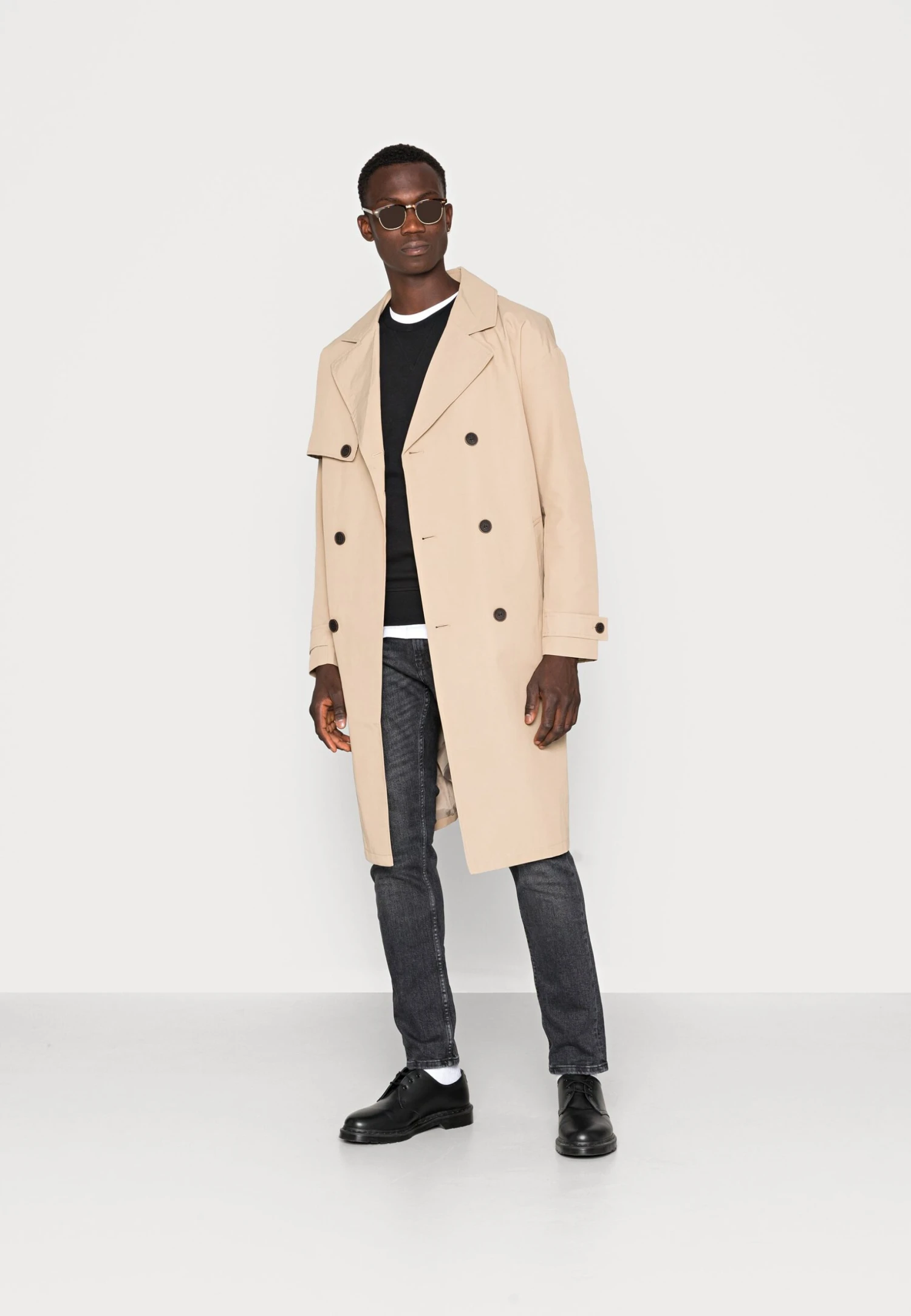 Only & Sons Onsaston Long - Trenchcoat - Chinchilla 2 Only & Sons Onsaston Long - Trenchcoat - Chinchilla - Image 2