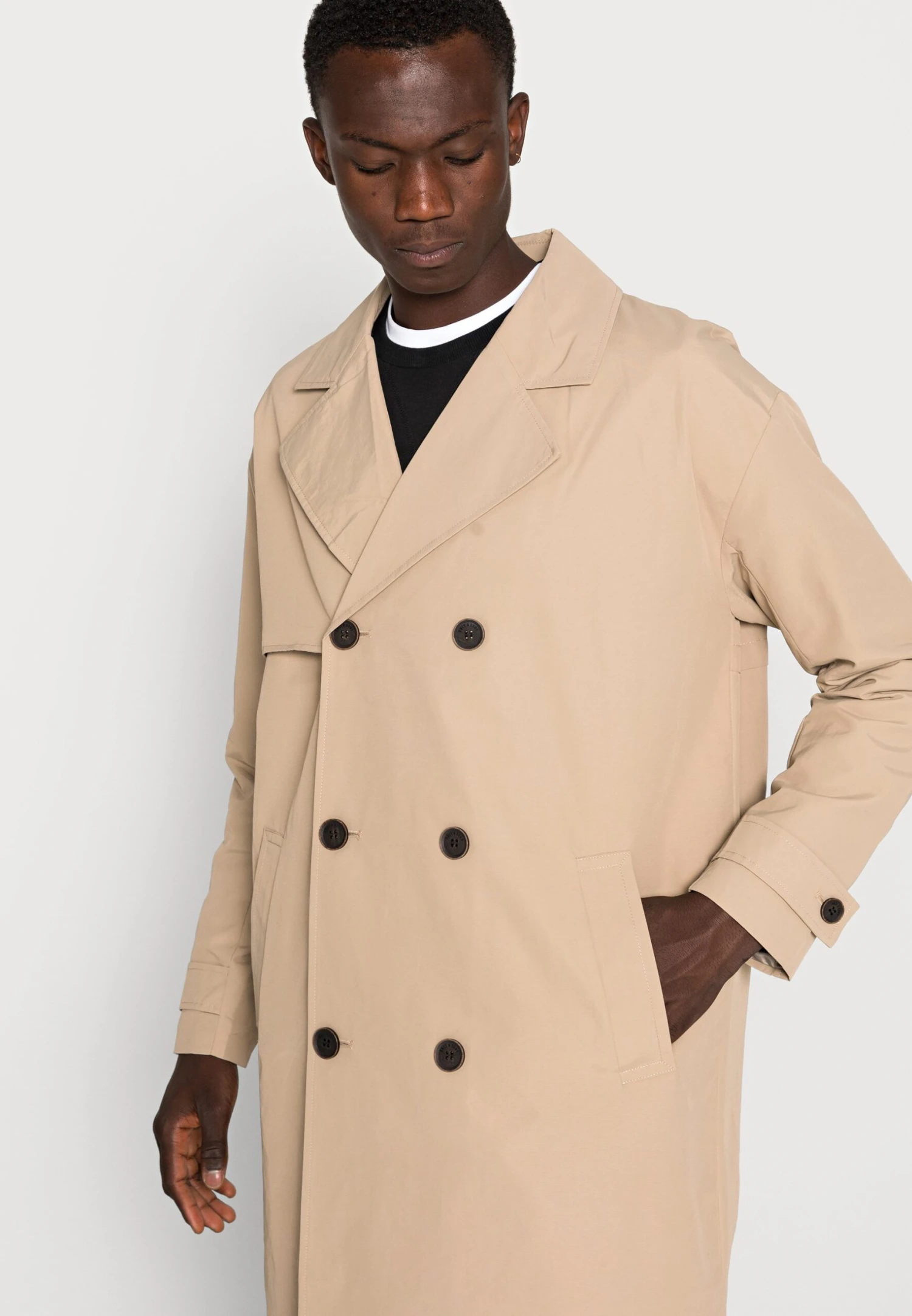 Only & Sons Onsaston Long - Trenchcoat - Chinchilla 5 Only & Sons Onsaston Long - Trenchcoat - Chinchilla - Image 5