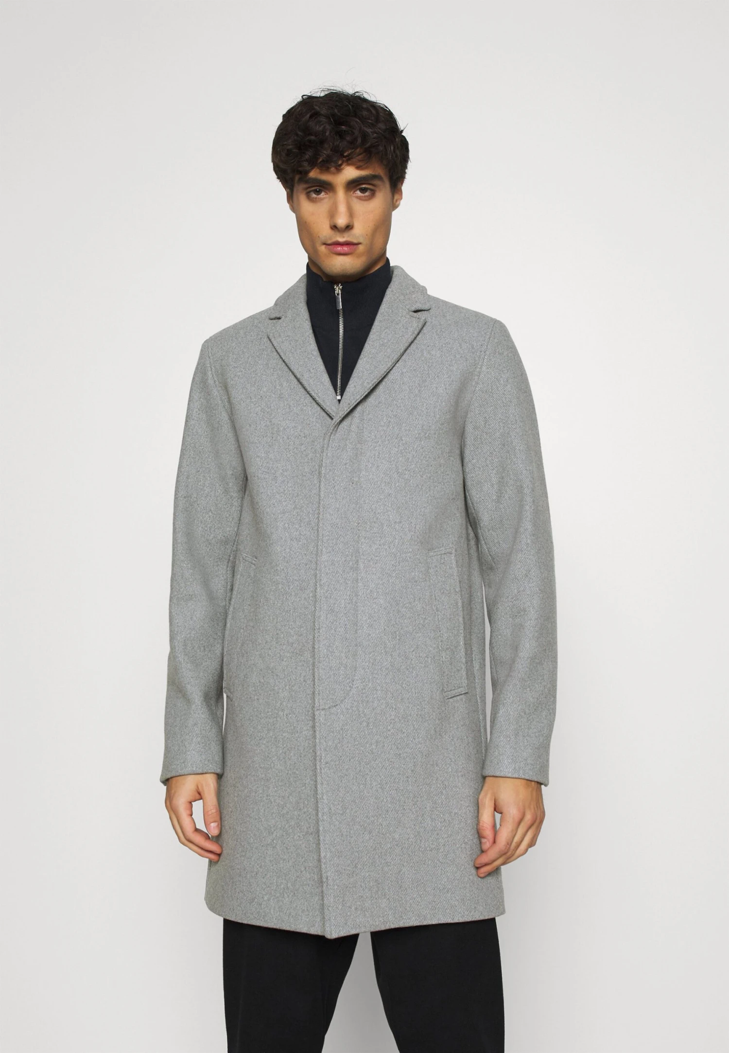 Selected Homme SlhhagenCoat- Classic Coat - Grey Melange 1 Selected Homme SlhhagenCoat- Classic Coat - Grey Melange