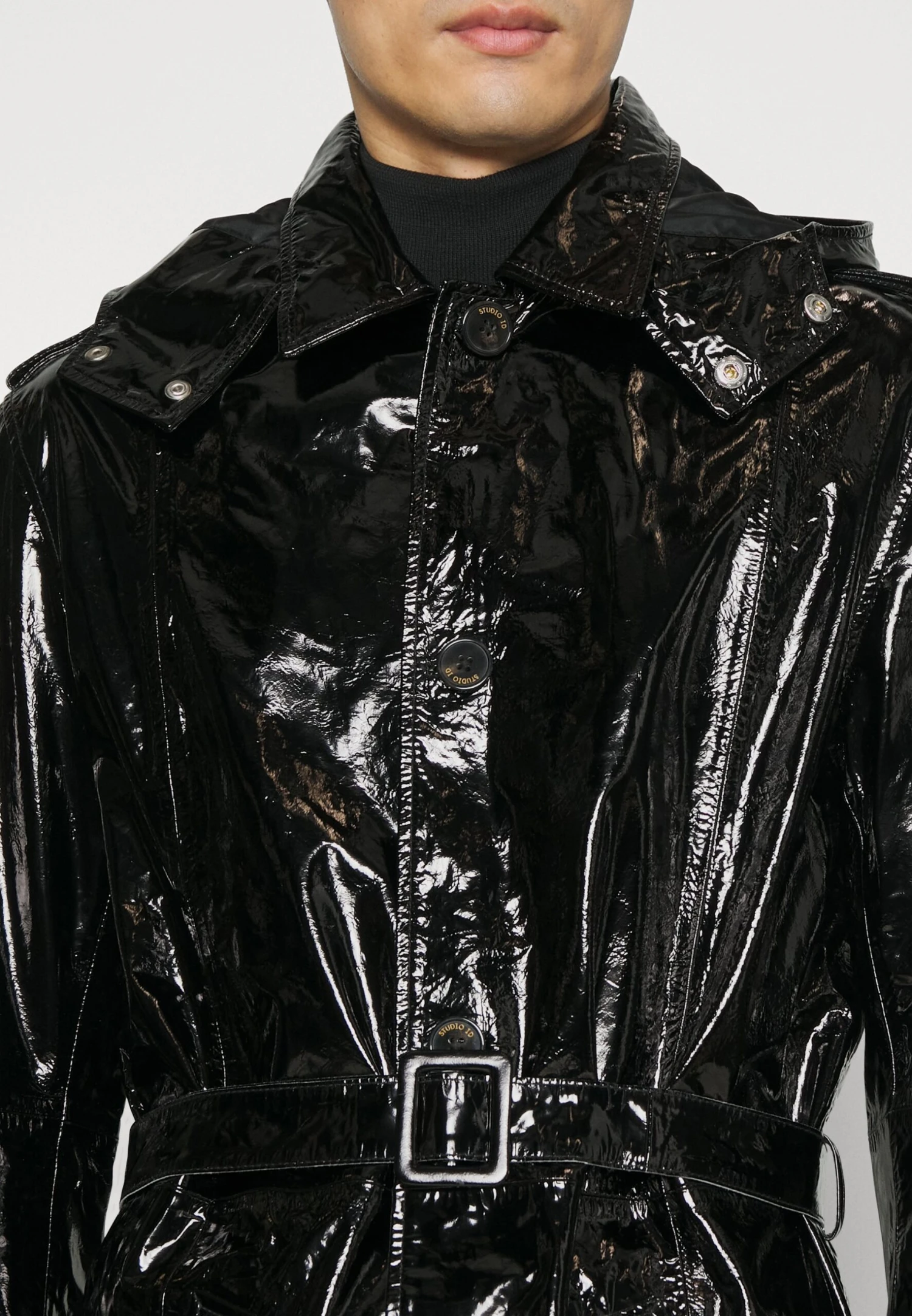 Zach - Classic Coat - Black Patent 6 Zach - Classic Coat - Black Patent - Image 6