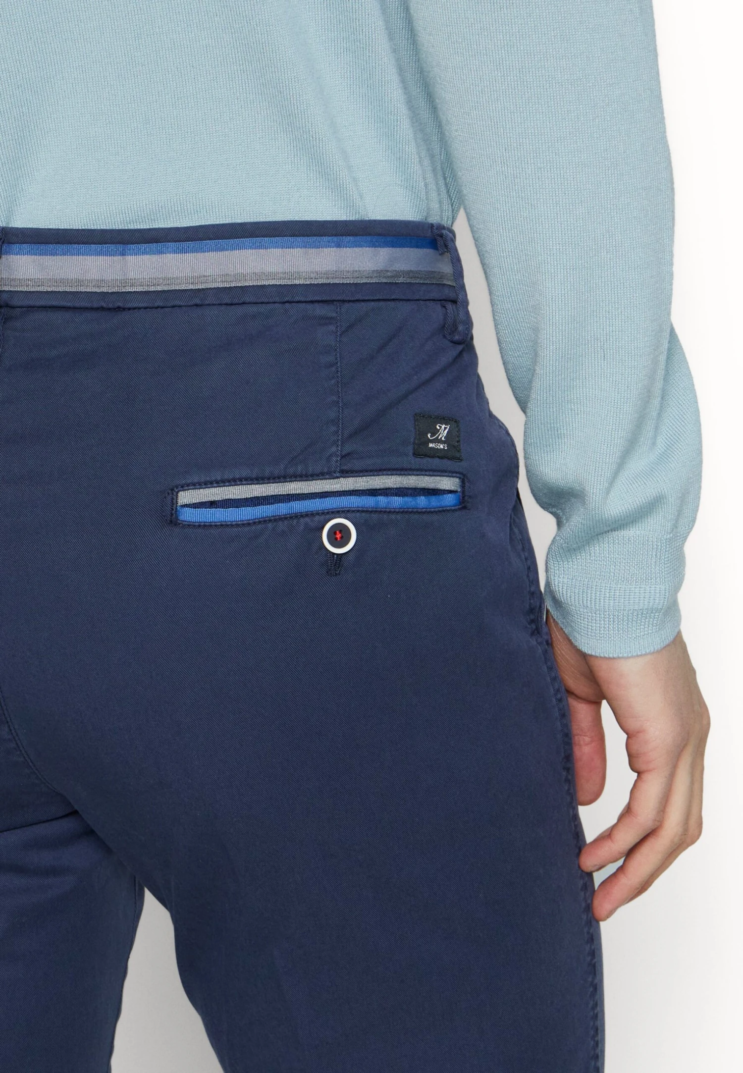 MASON'S Chinos - Blue 6 MASON'S Chinos - Blue - Image 6