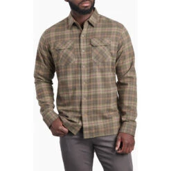 KUHL Men's Dillingr Flannel Shirt -Winter Menswear Store 7186 Dillingr Flannel LS Kovert Olive Front c44f58c9 03cf 4035 8e8f 909679967177
