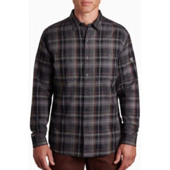 KUHL Men's Fugitive Flannel Shirt -Winter Menswear Store 7202 fugitive flannel ls cast iron front pdp photo 690b5c62 5d1a 4163 9c30 291b736ae529