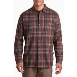 KUHL Men's Fugitive Flannel Shirt -Winter Menswear Store 7202 fugitive flannel ls fire stone front pdp photo aebc6d3f 56fd 46bd a8f7 09d5391aee05