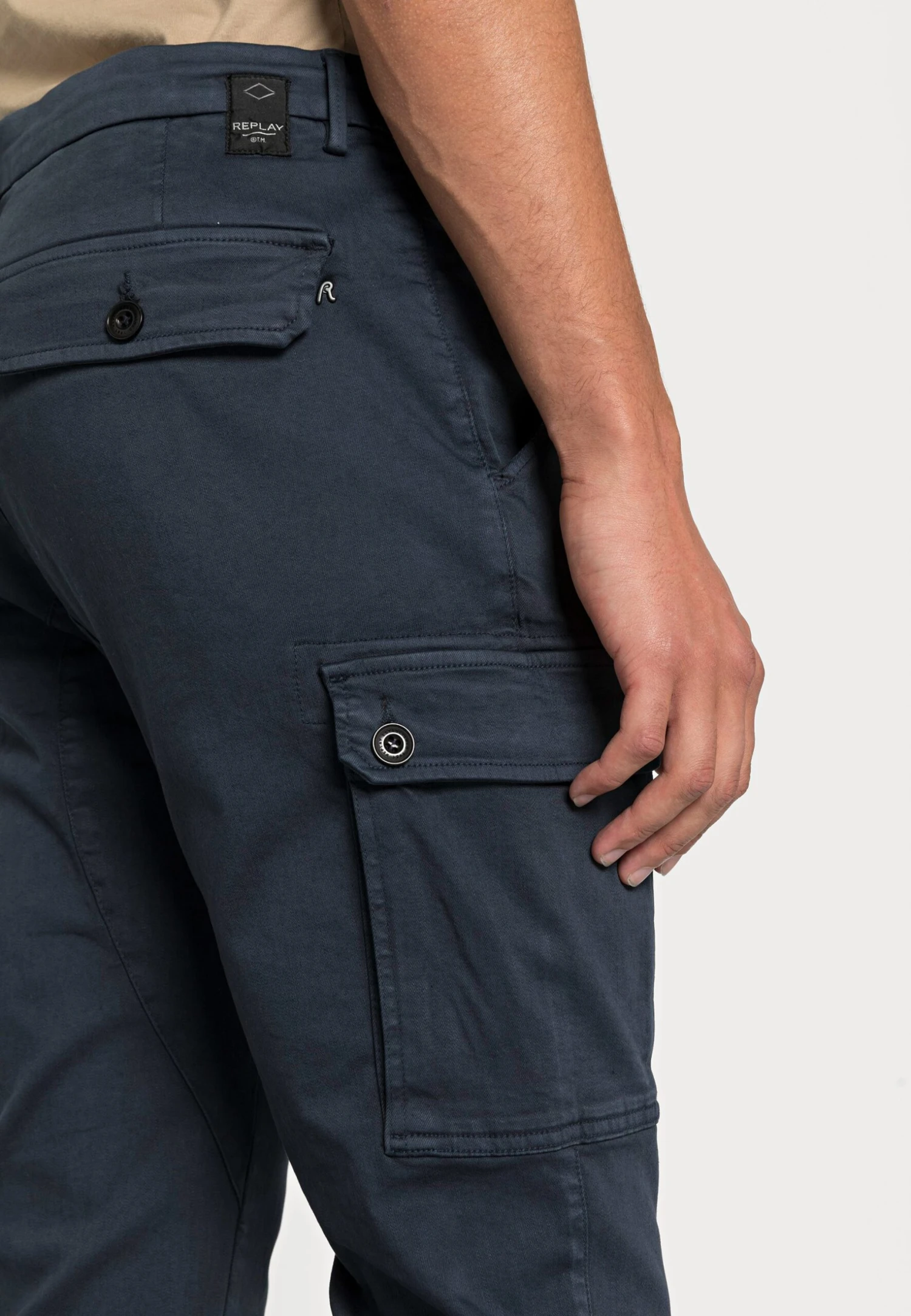 Replay Jaan Hyper - Cargo Trousers - Blue 5 Replay Jaan Hyper - Cargo Trousers - Blue - Image 5