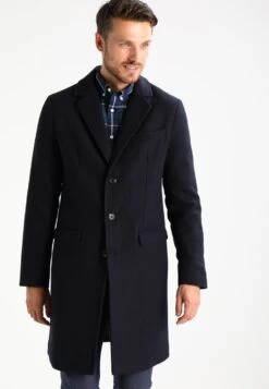 Pier One Classic Coat - Navy -Winter Menswear Store 8286b775f0824341b277bb204a66739a