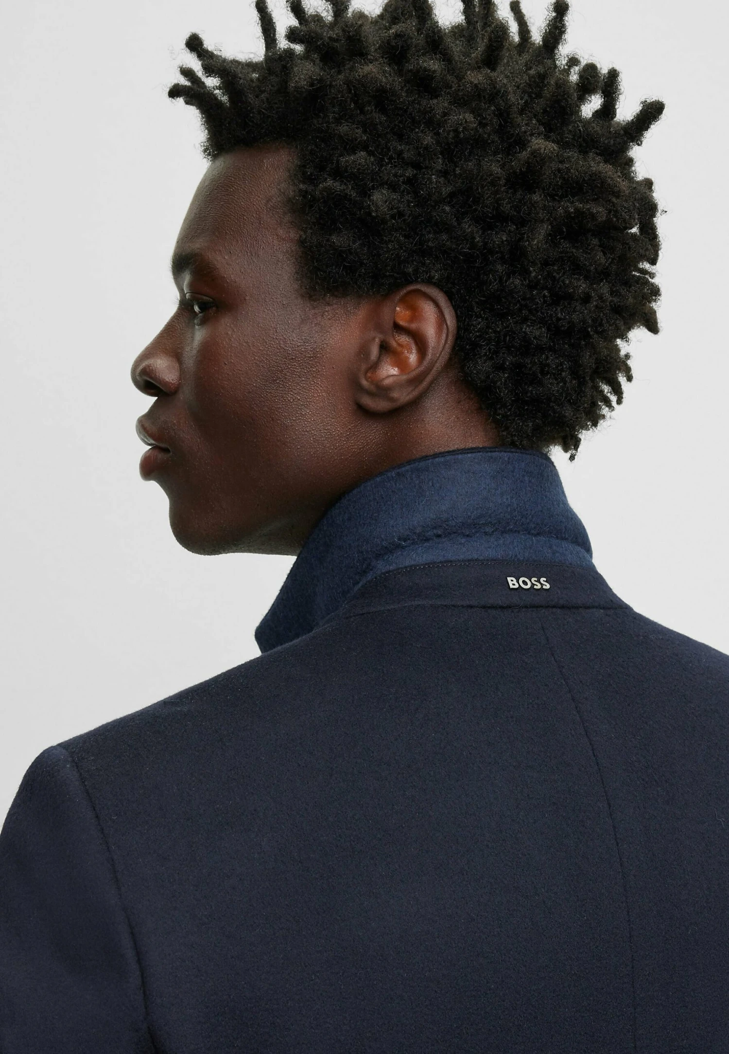 Boss H-Hyde-234 - Classic Coat - Dark Blue Four 6 Boss H-Hyde-234 - Classic Coat - Dark Blue Four - Image 6