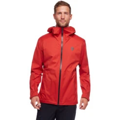 Black Diamond Men's Stormline Stretch Rain Shell 8 Black Diamond Men's Stormline Stretch Rain Shell -Winter Menswear Store CDT0 6019 M STORMLINE STRETCH RAIN SHELL RED ROCK 01