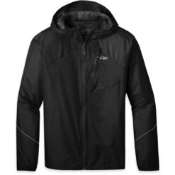 Outdoor Research Men's Helium Rain Jacket -Winter Menswear Store F20 M HeliumRainJacket Black 275386 0001