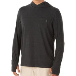 Men's Bamboo Crossover Hoody -Winter Menswear Store M CrossoverHoody HBlack 1