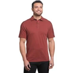 KUHL Men's Wayfarer Short Sleeve Polo Shirt -Winter Menswear Store Men s Wayfarer 7242 Sundried Tomato