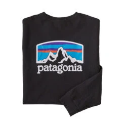 Patagonia Men's Long-Sleeved Fitz Roy Horizons Responsibili-Tee -Winter Menswear Store WBF21 38514 BLK