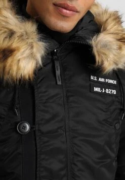 Alpha Industries Airborne - Winter Coat - Black -Winter Menswear Store a59c164e874f4964aec30e1ea16fdf65