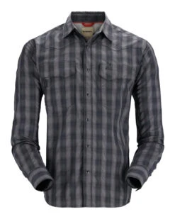 Men's Big Sky Long Sleeve Fishing Shirt -Winter Menswear Store big sky black