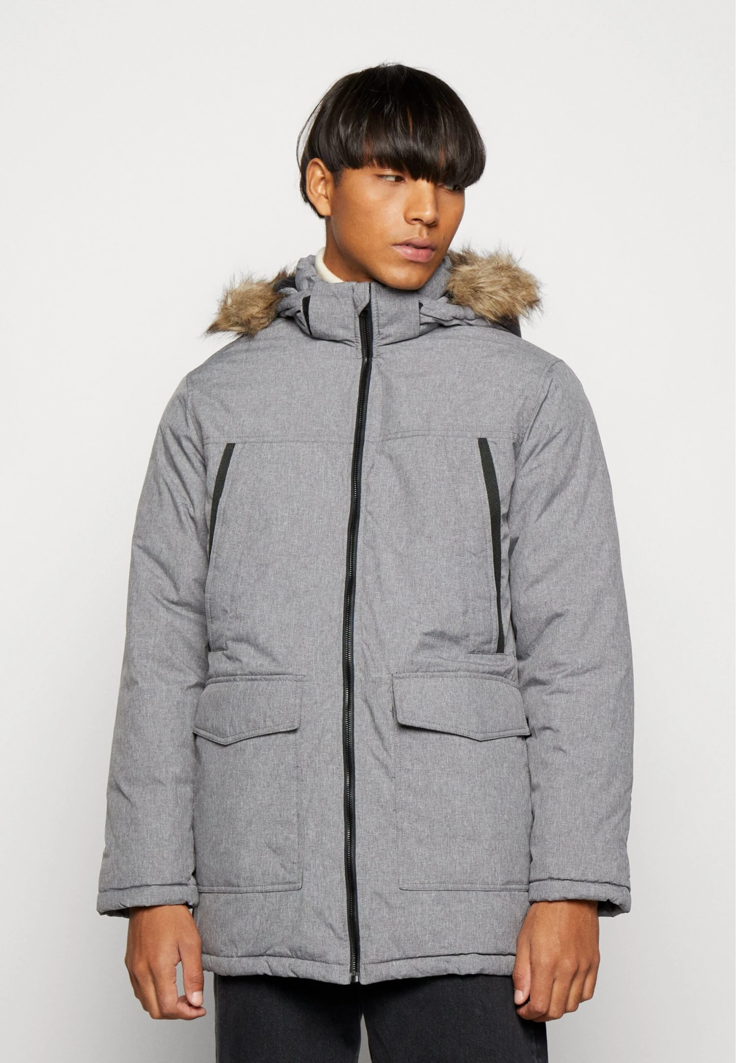 Jack & Jones Jjecraft- Winter Coat - Grey 1 Jack & Jones Jjecraft- Winter Coat - Grey