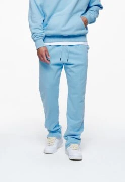 Pegador Belman Wide Pants Unisex - Tracksuit Bottoms - Vintage Washed Riviera Blue