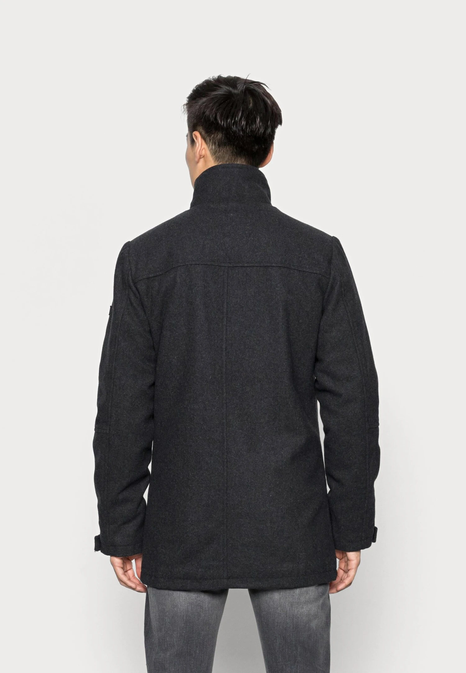 Indicode Jeans Clark - Short Coat - Charcoal Mix 3 Indicode Jeans Clark - Short Coat - Charcoal Mix - Image 3