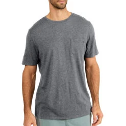 Men's Bamboo Heritage Pocket Tee -Winter Menswear Store heritage pocket tee heather flint men top 1
