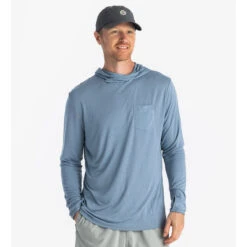 Men's Bamboo Lightweight Hoodie -Winter Menswear Store lightweight hoody blue fog men 1