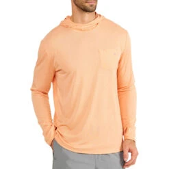Men's Bamboo Lightweight Hoodie -Winter Menswear Store lightweight hoody tropic orange men top 1
